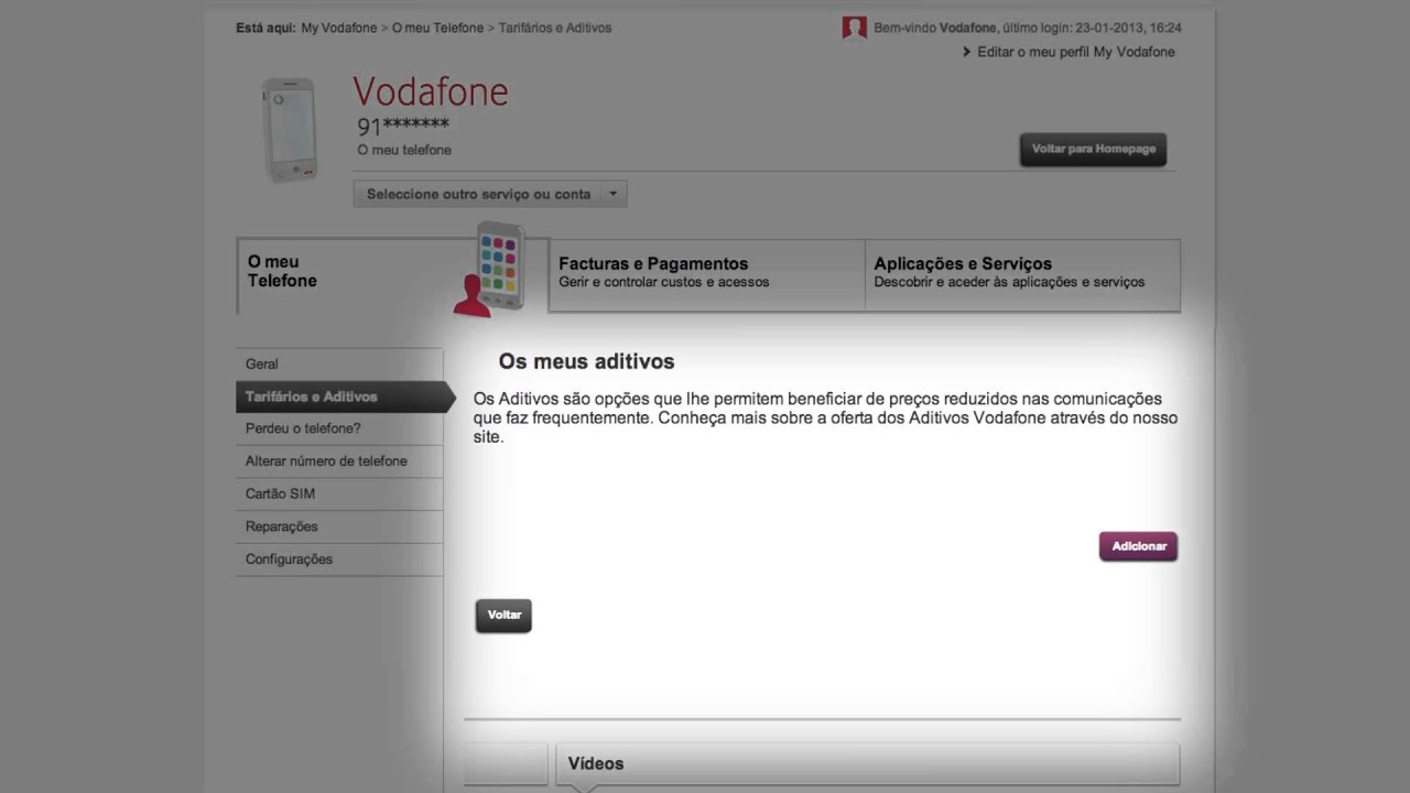 Desligar serviço vodafone