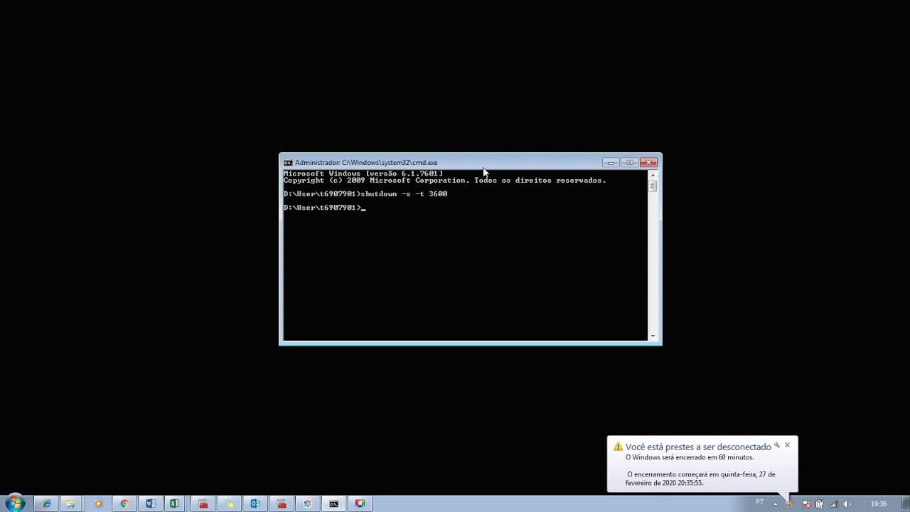 Desligar pc com cmd