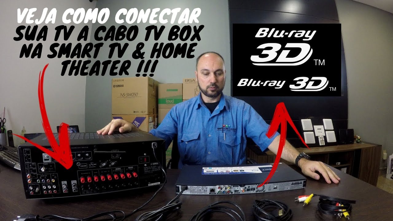 Como ligar blu ray na tv