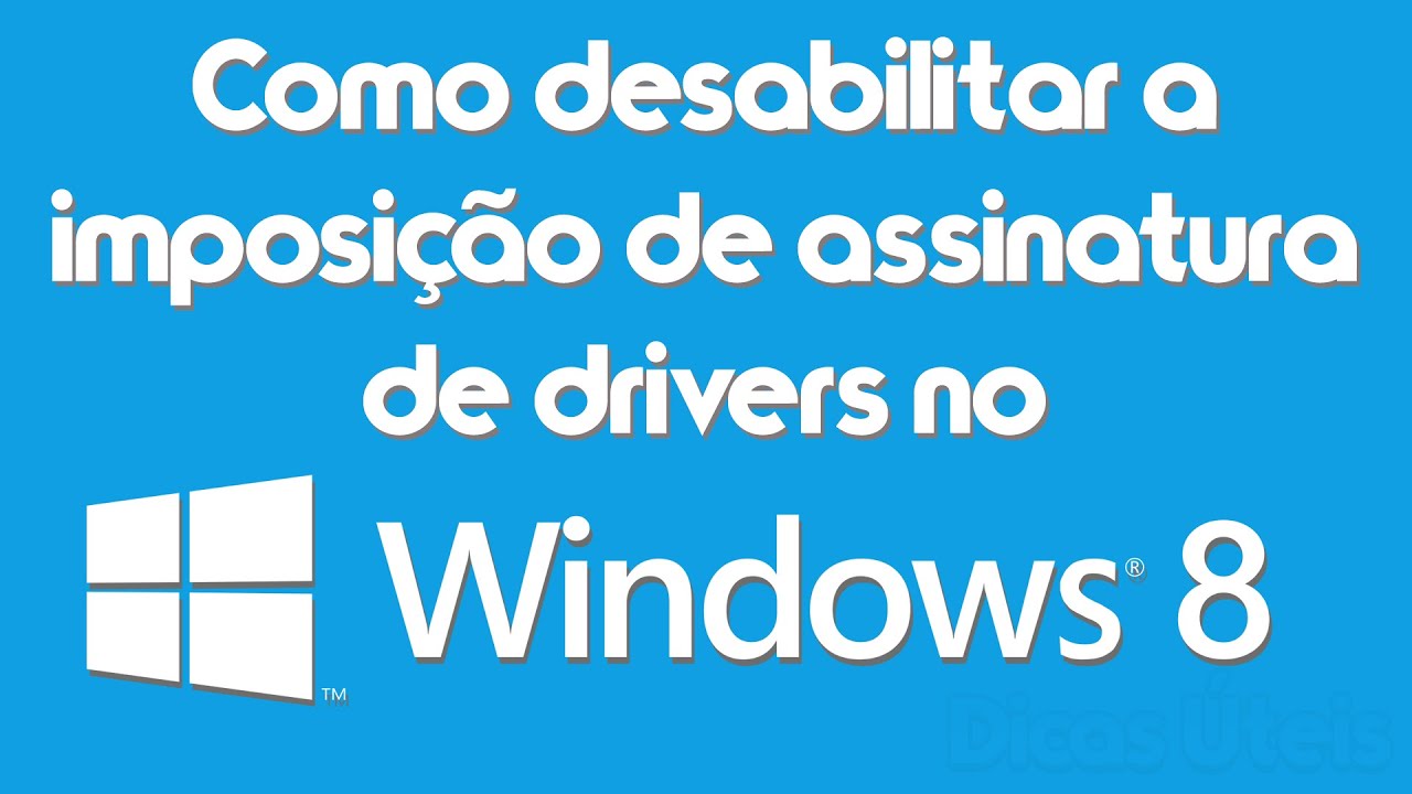 Desligar assinatura digital windows 8