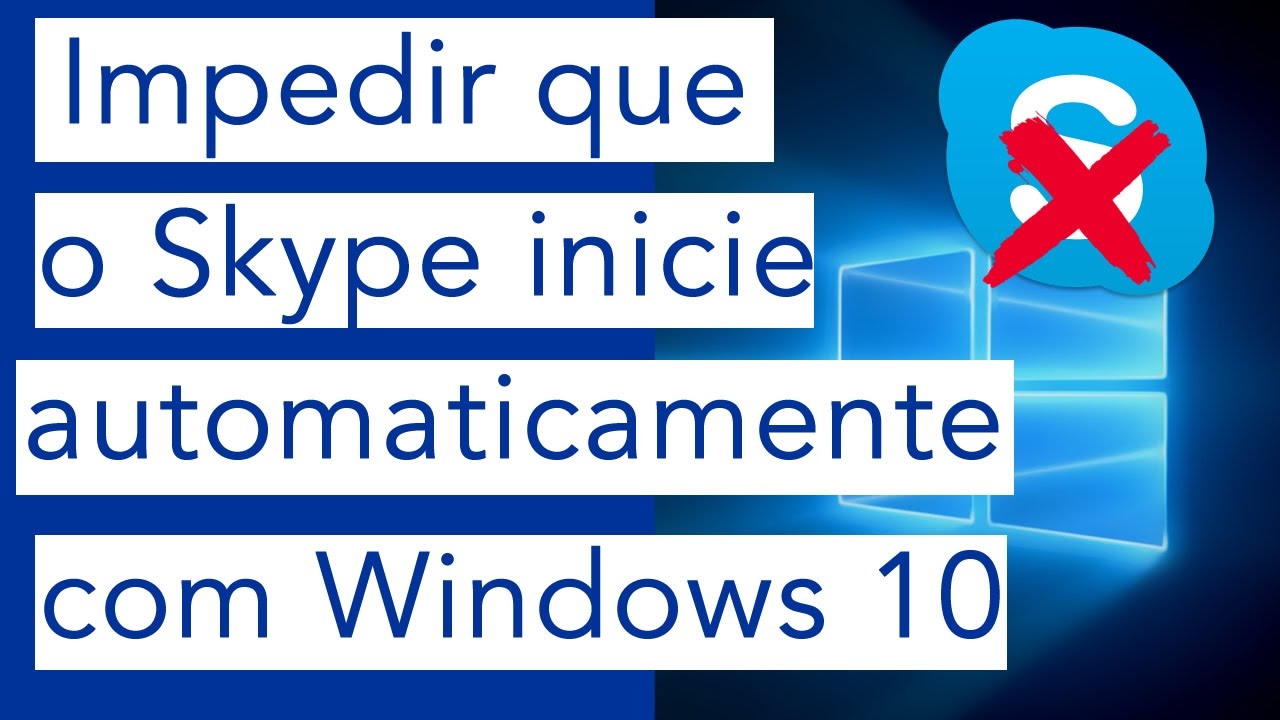 Como não iniciar o skype ao ligar o pc
