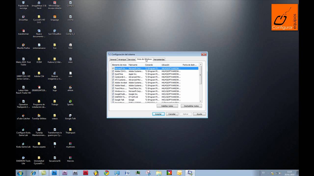 Desligar programas no arranque windows 7