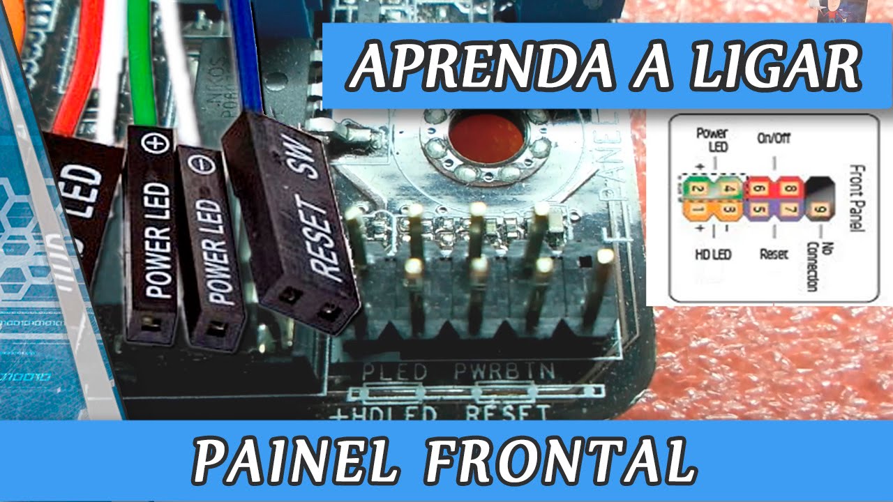 Como ligar o botão de power na placa mãe