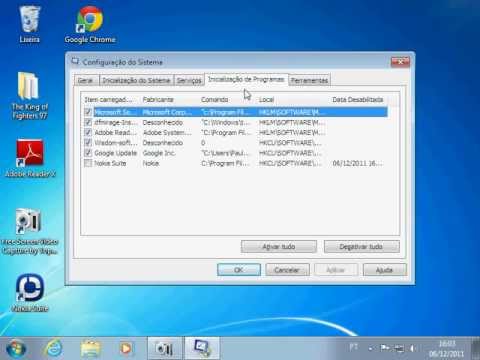 Como desligar programas que iniciam com o windows 7