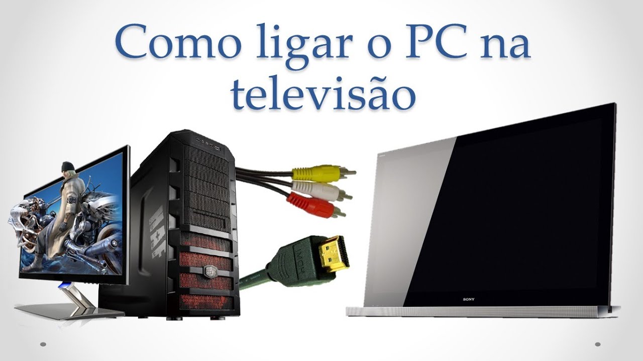 Ligar pc a tv hdmi som