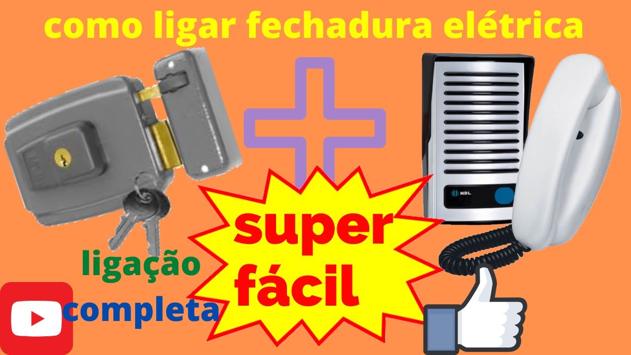 Como ligar fechadura eletrica no interfone